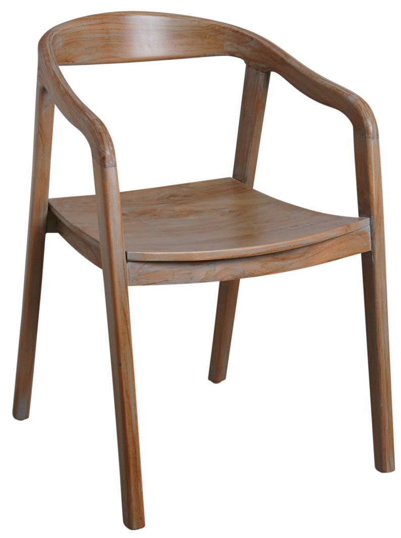 Fauteuil en teck patiné Ciamis