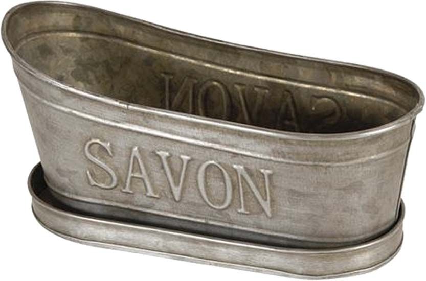 Porte savon baignoire zinc
