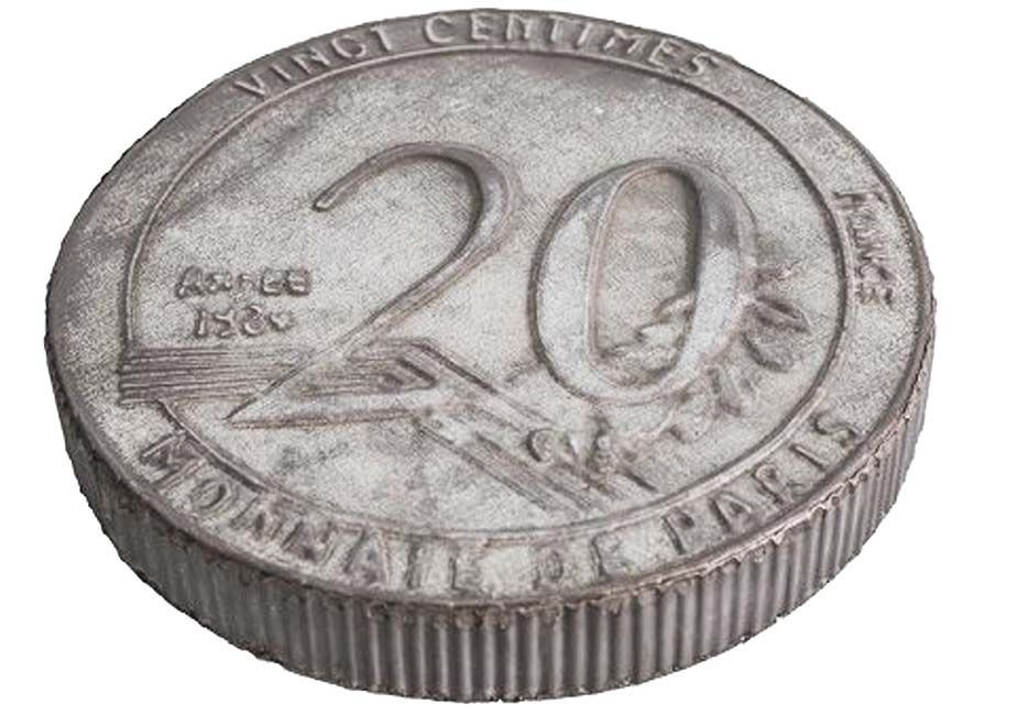 Dessous de plat zinc 20 centimes