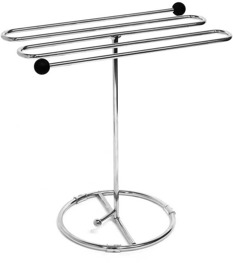 Egouttoir pour verres à pied en métal chromé