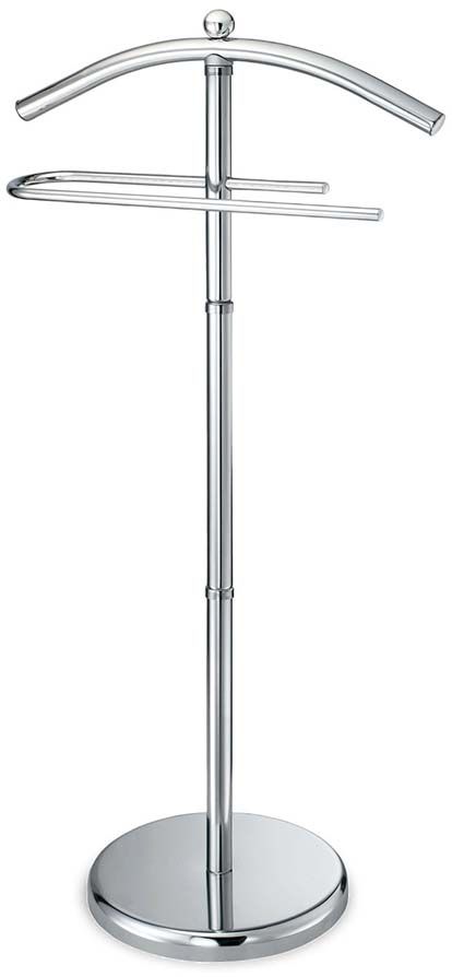 Valet de nuit en métal argenté