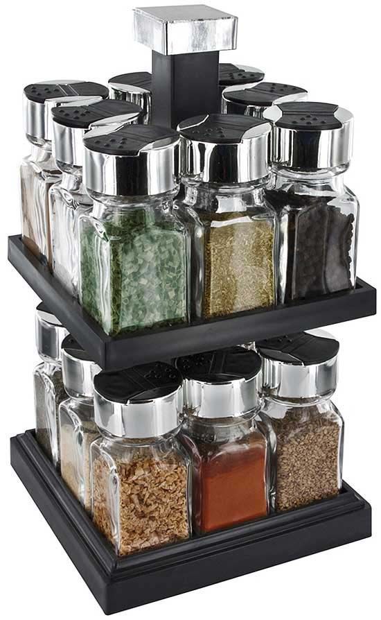 Carrousel à épices tournant 16 pots de 10 cl