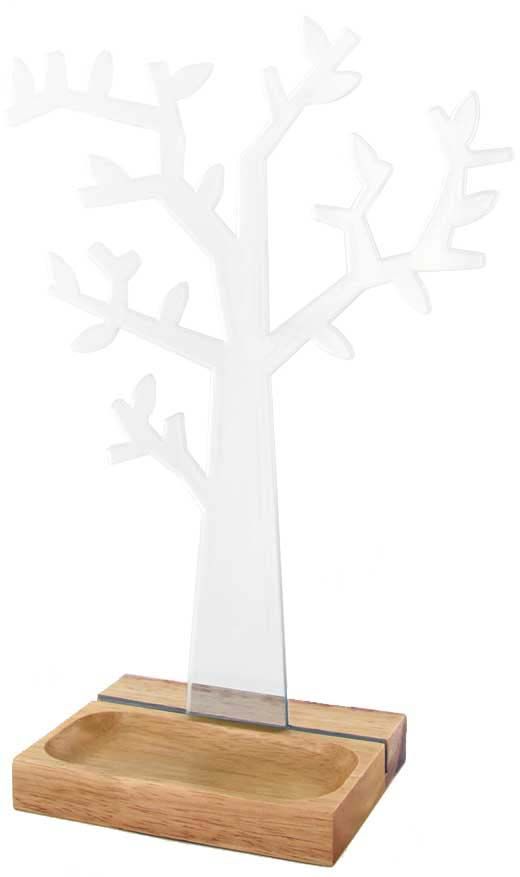 Porte bijoux arbre avec socle en bambou