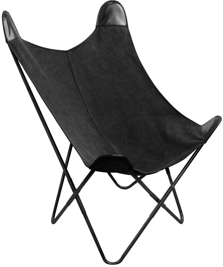 Fauteuil papillon en coton et métal