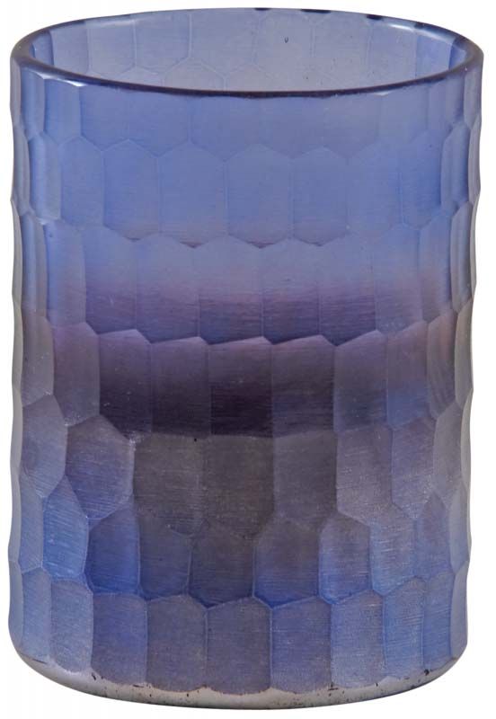 Photophore en verre mosaique violet