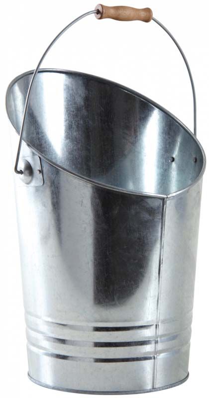 Seau à cendres en métal galvanisé