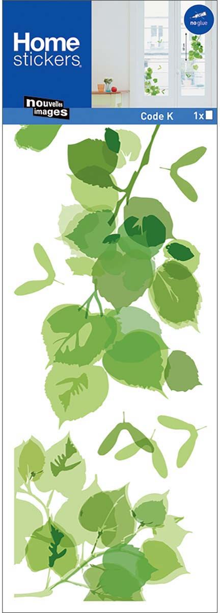 Sticker fenêtre en polypropylène jardin - feuilles vertes