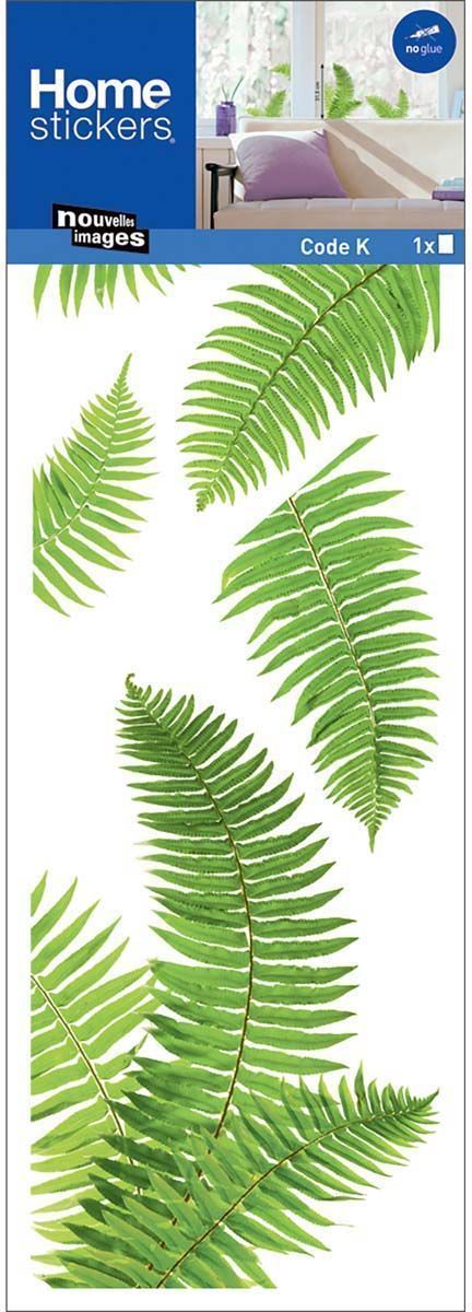 Sticker fenêtre en polypropylène feuilles de fougères
