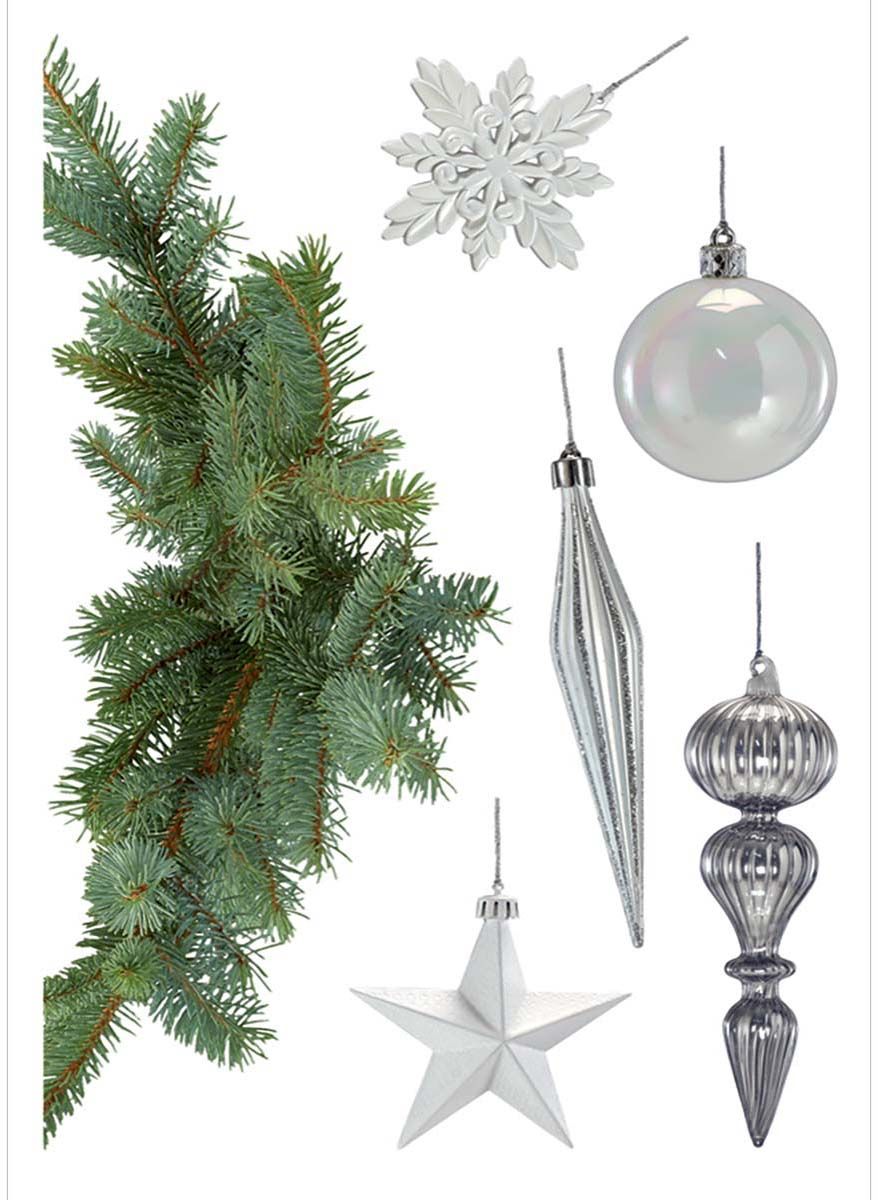 Sticker fenêtre décoration argentée