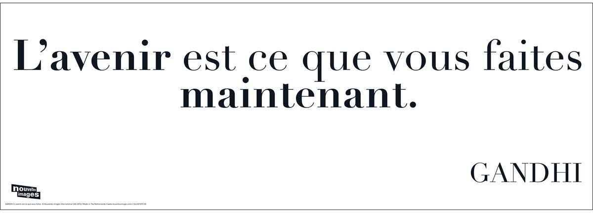 Sticker citation Gandhi L'avenir