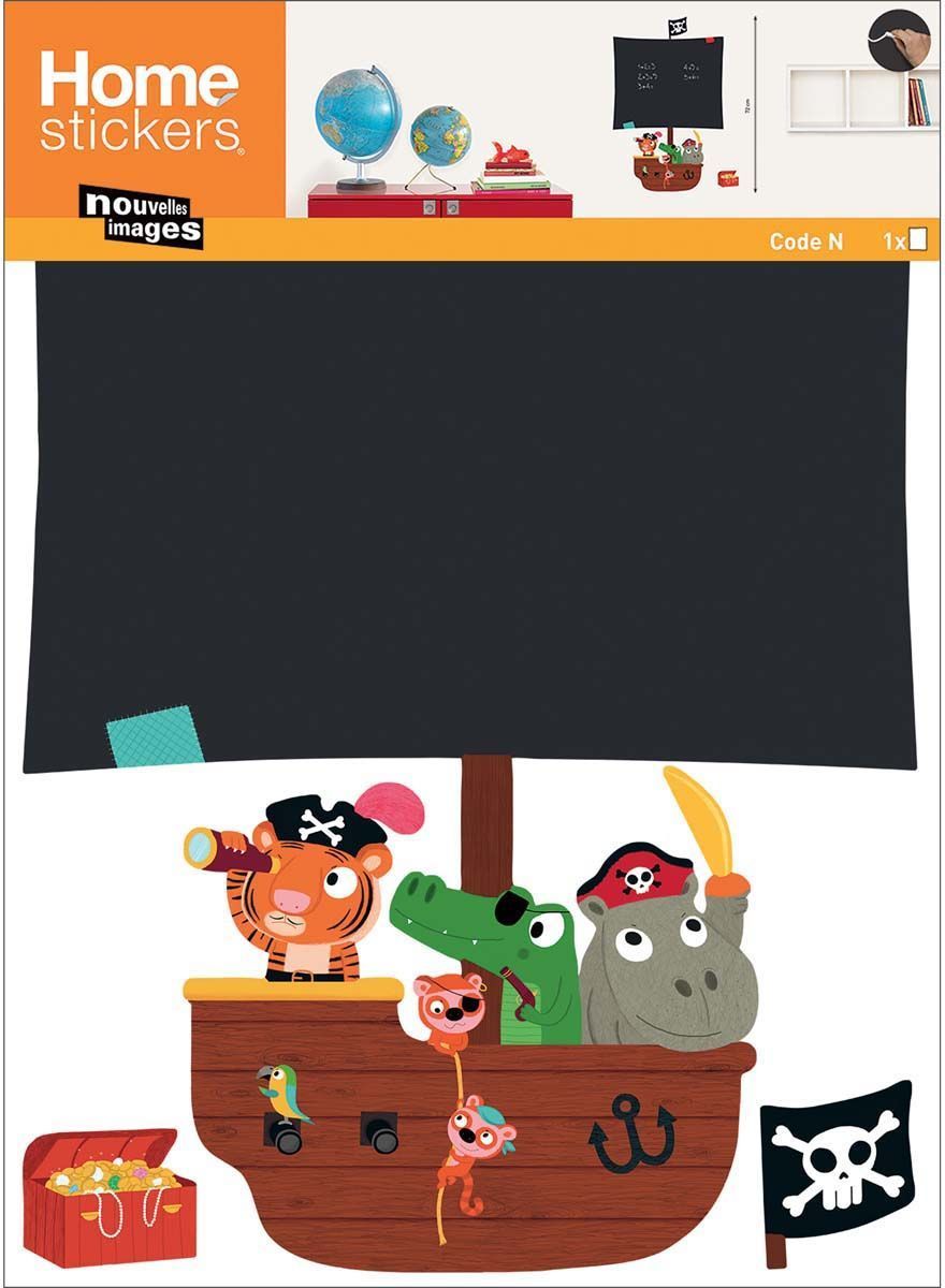 Sticker mural en ardoise pirates