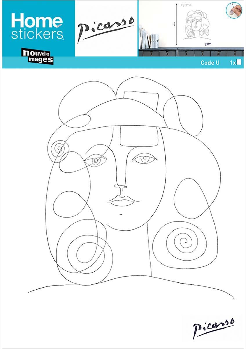 Sticker mural portrait de Françoise - P. Picasso