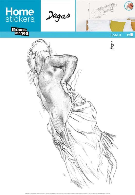 Sticker mural Homme nu couché - E. Degas