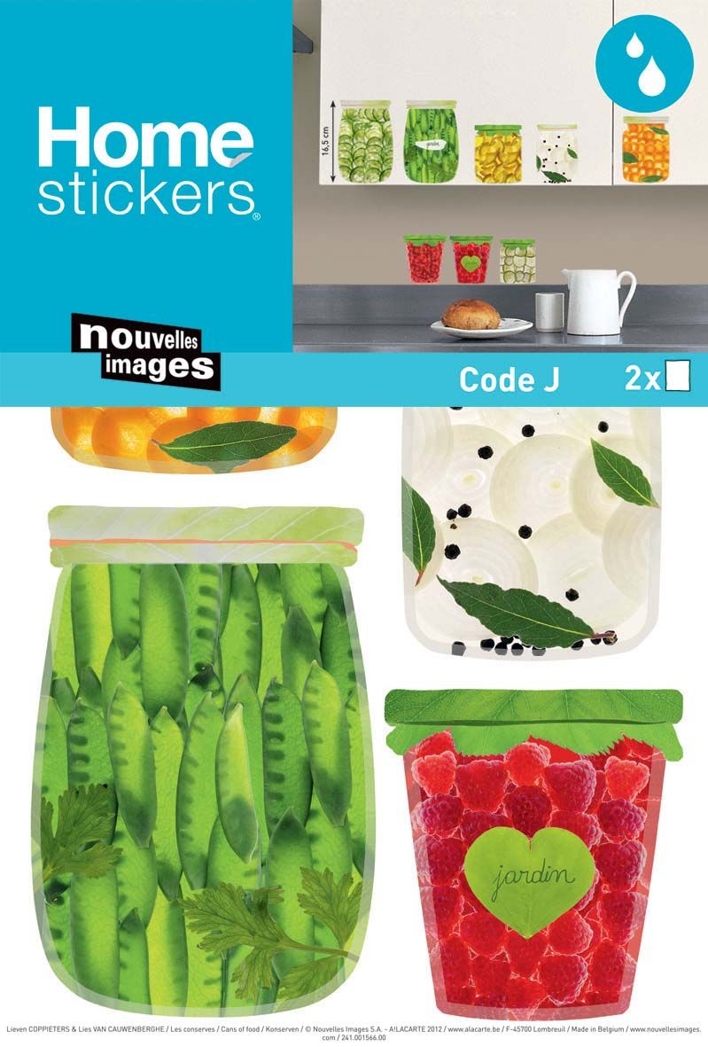 Sticker mural conserves à l'ancienne