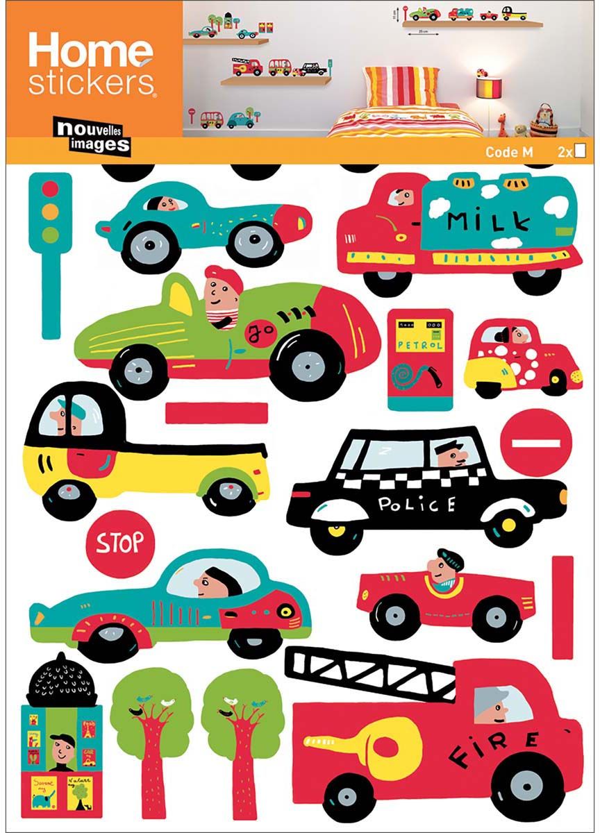 Sticker mural voitures et ville miniature pour enfant