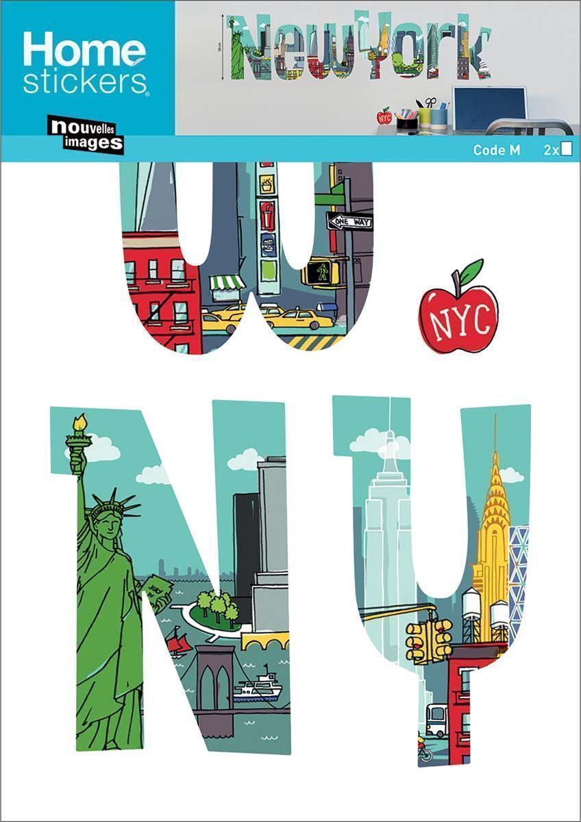 Sticker mural New York lettres bande dessinée