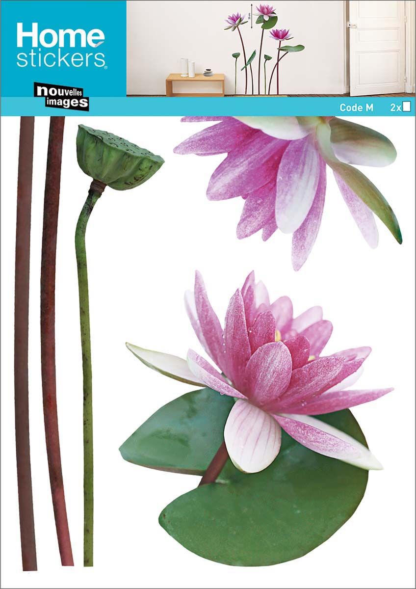 Sticker mural Nymphéa et fleur de lotus