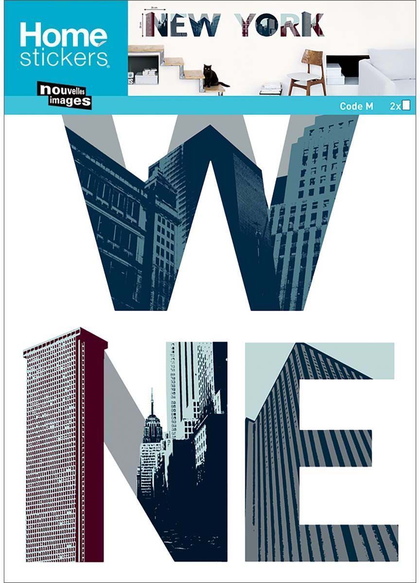 Sticker mural New York lettres gratte-ciels