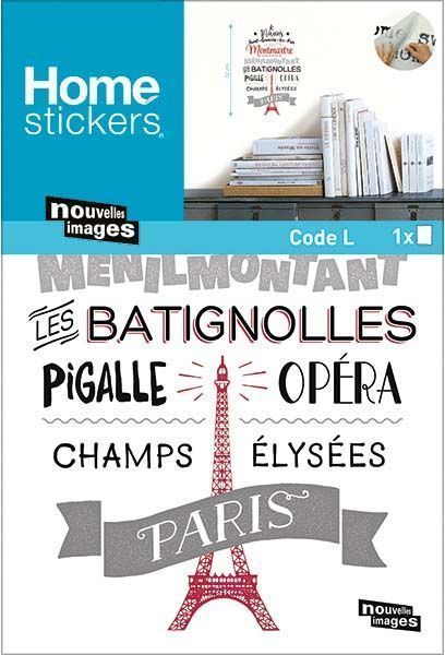 Sticker mural quartiers célèbres de Paris