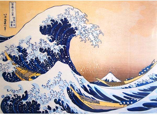 Affiche La Grande Vague de Kanagawa - Hokusai 50x70 cm