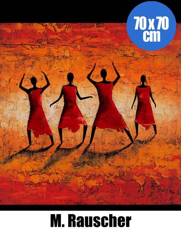 Affiche quatre femmes Dansant - M. Rauscher 70x70 cm