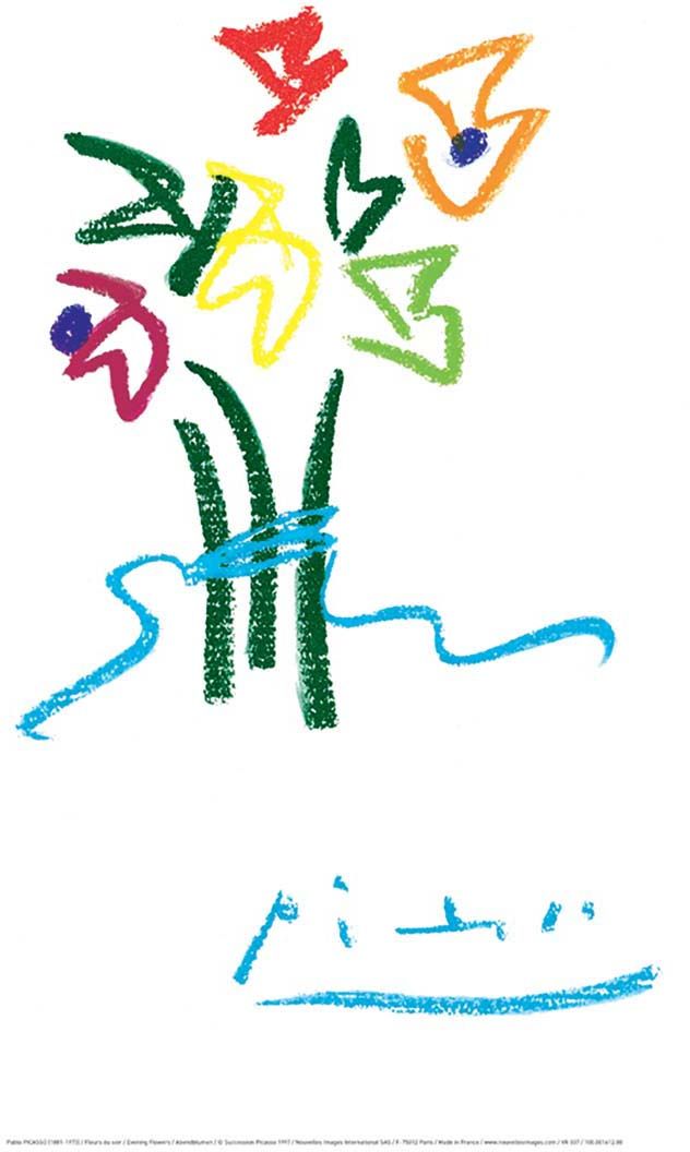 Affiche Fleurs du soir - P. Picasso 40x50 cm