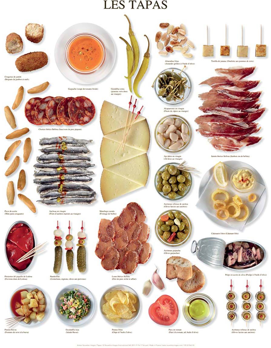 Affiche Tapas 24x30 cm