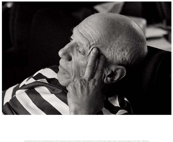 Affiche en noir et blanc Villa Californie - Pablo Picasso - R. Burri 30x40 cm