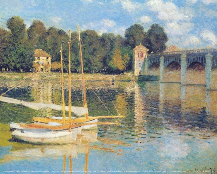 Affiche Le Pont d'Argenteuil - C. Monet 24x30 cm