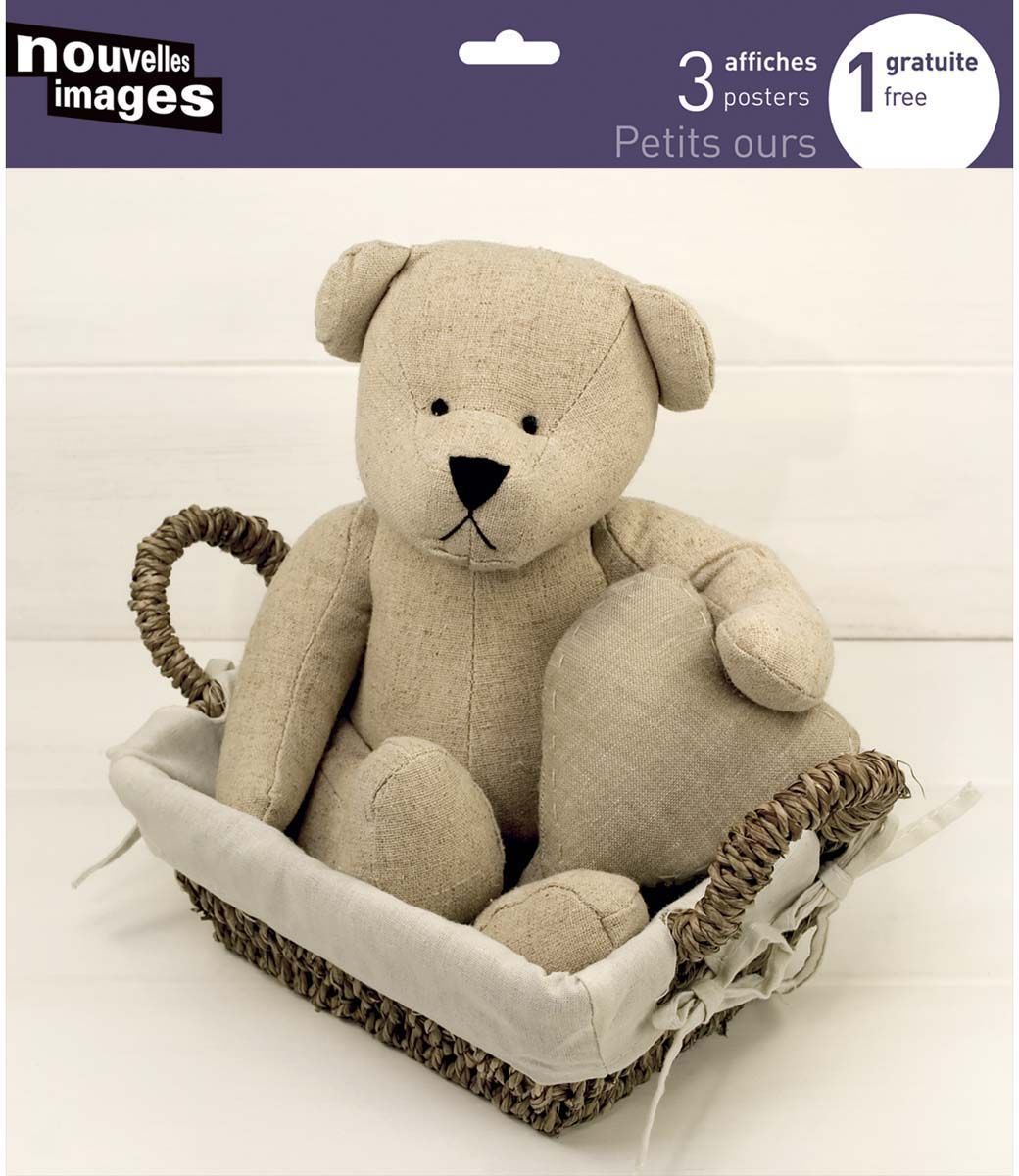 Affiche Petits ours - Catherine Beyler 30x30 cm (Lot de 3)