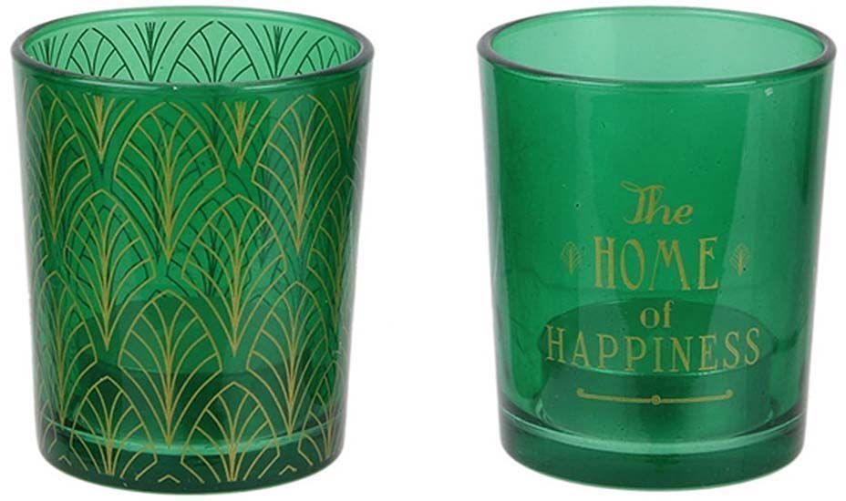 Photophore en verre à messages (Lot de 2)