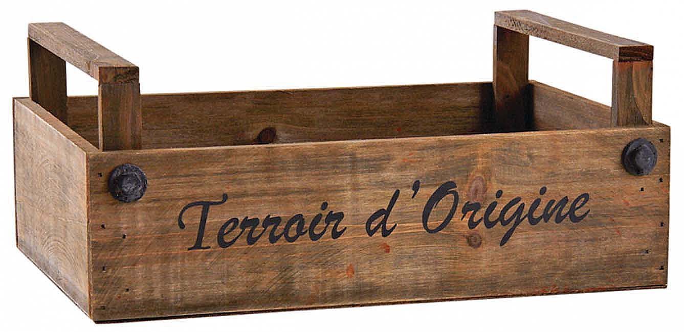 Caisse en bois teinté Terroir d'Origine