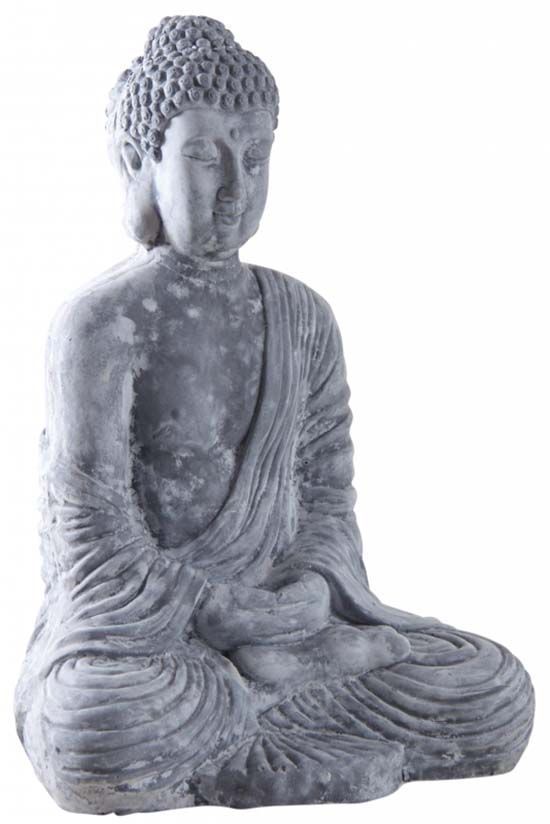 Bouddha assis fibre de ciment
