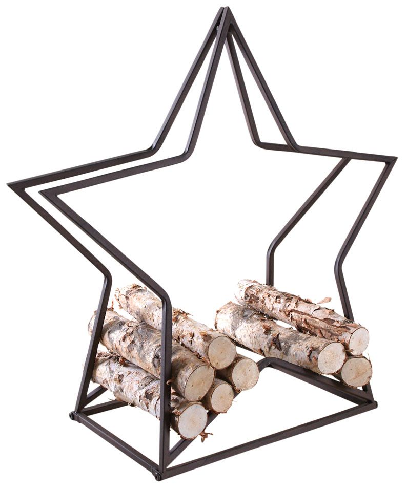 Porte-bûches en métal Étoile