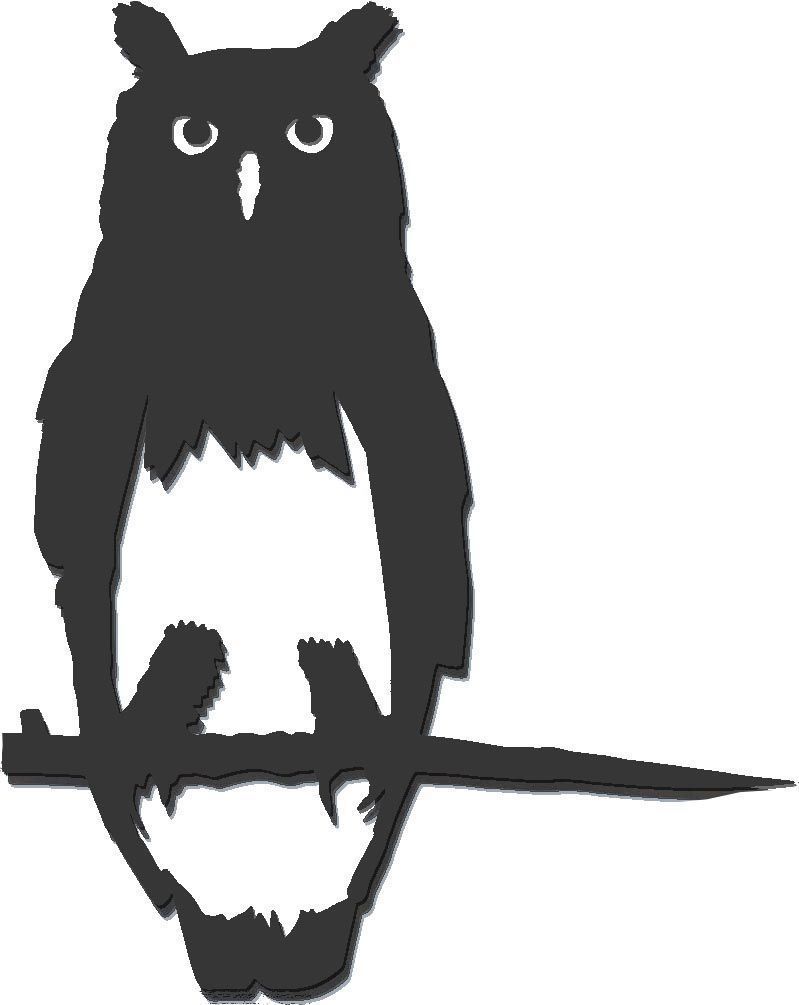 Oiseau à planter hibou en acier corten Hauteur 29cm