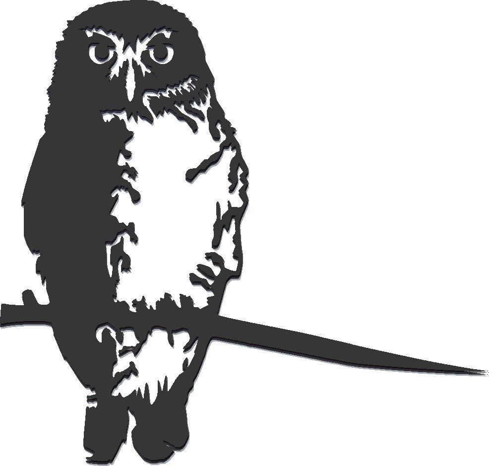 Oiseau à planter chouette en acier corten