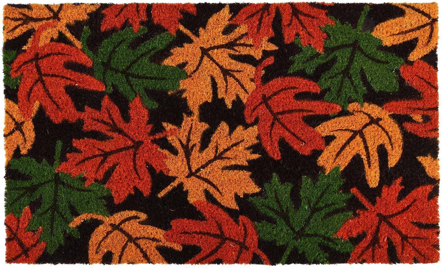 Paillasson en fibres de coco feuilles d'automne
