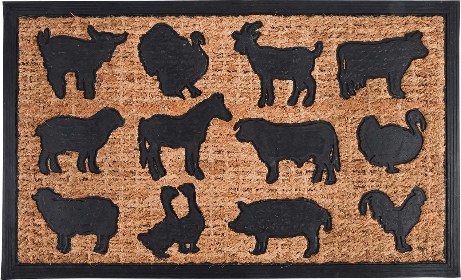 Paillasson coco et caoutchouc Animaux de la ferme