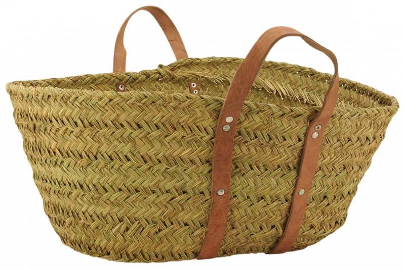 Couffin à bûches en jonc