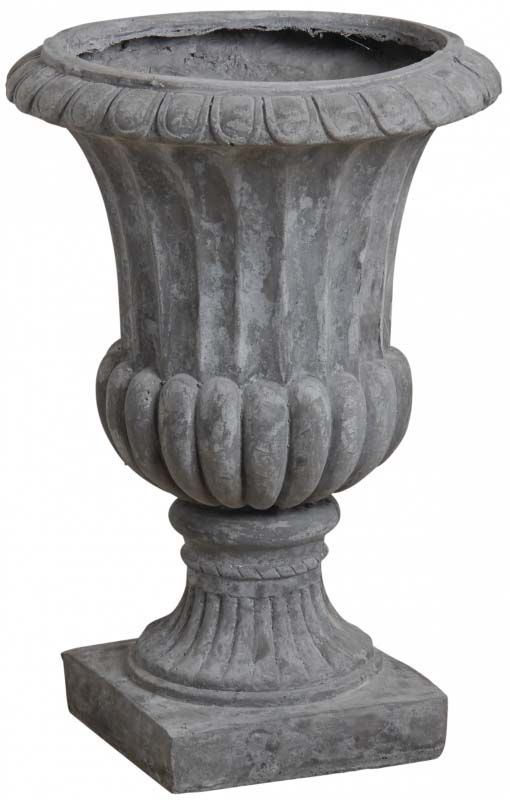 Vase Medicis en fibre de ciment gris Hauteur 52cm