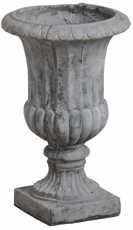 Vase Medicis en fibre de ciment gris Hauteur 42cm