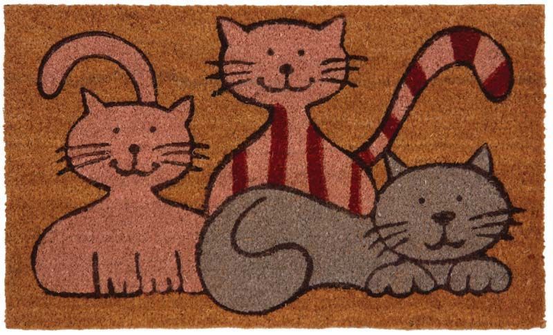 Paillasson en fibres de coco 3 petits chats