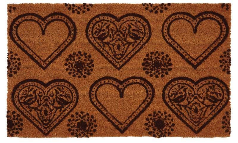 Paillasson en fibres de coco 6 coeurs