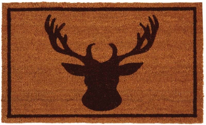 Paillasson en fibres de coco tête de cerf