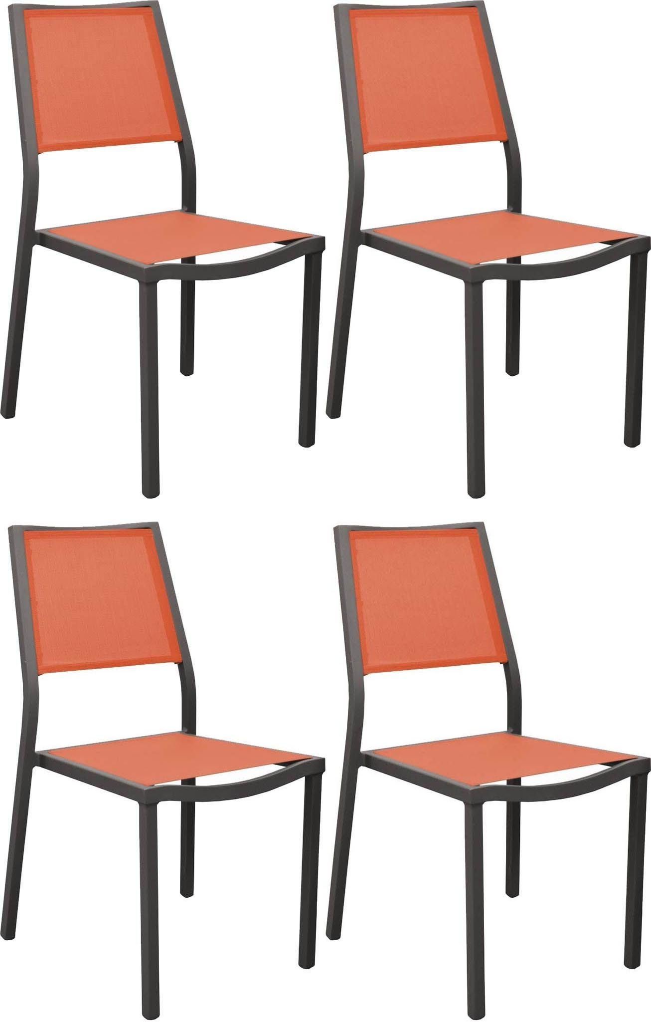 Chaise en aluminium Florence (Lot de 4)