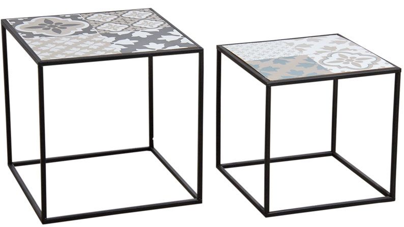 Tables gigognes Mosaïque (Lot de 2)