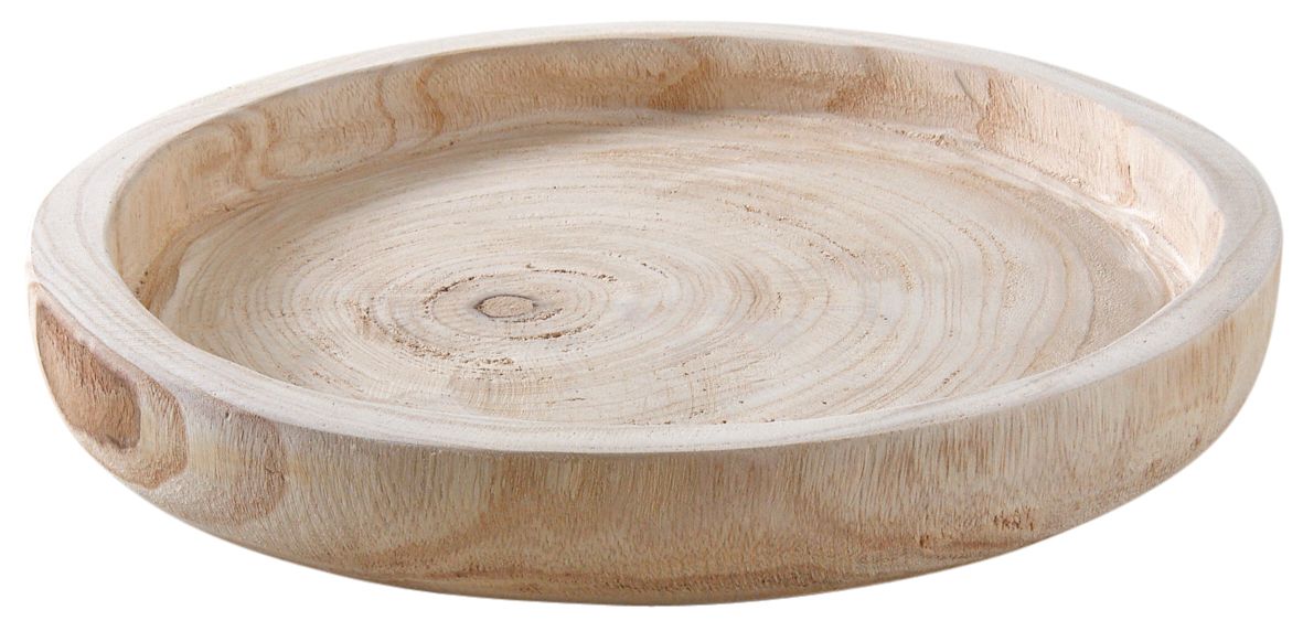 Plateau rond en paulownia 35 cm