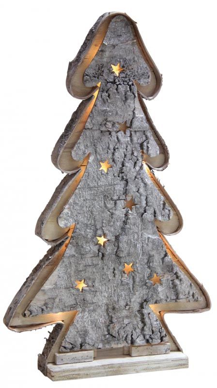 Sapin décoratif en bouleau avec led 47 cm