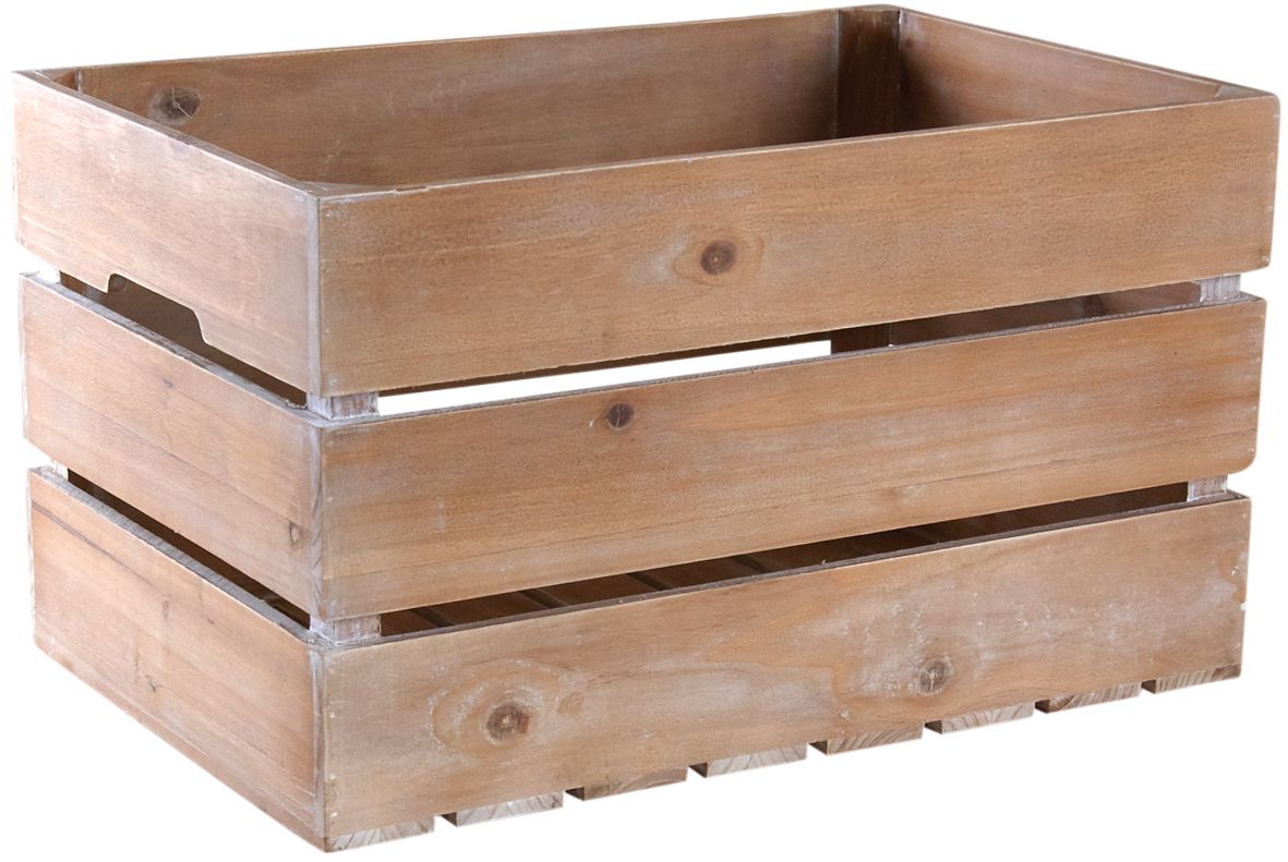 Caisse en bois patiné