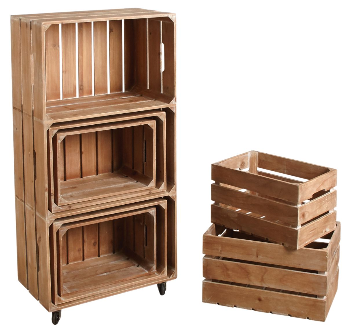 Ensemble étagère et caisses de rangement